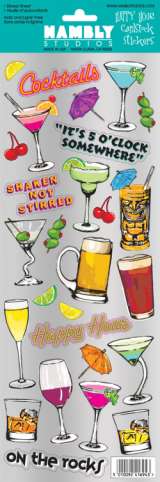 Happy Hour Mylar Stickers